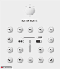 立体白色指针按键播放图标UI按钮 icon图标 扁平图标