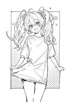 线稿初音未来~