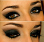 Black shadow really makes brown eyes stand out - love this!