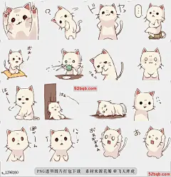 line贴图表情包皱眉猫卷2 |frown cat vol.2 额头上有皱纹|Wrinkle on the foreheadnn@飞天胖虎