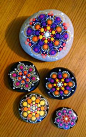 Large Hand Painted Stone_Orbits _Lavender by P4MirandaPitrone