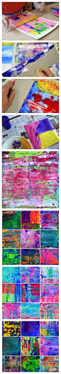 【刮拉艺术】 从德国新表现主义画家格哈德•里希特（Gerhard Richter）的作品中汲取的灵感。