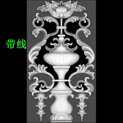 C250精雕图灰度浮雕图雕刻欧式图库