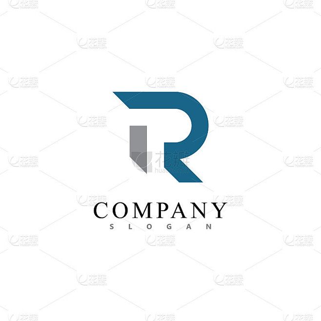 R字母标志图标矢量模板设计