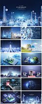 12款未来科技城市科技海报PSD格式2023513 - 设计素材 - 比图素材网