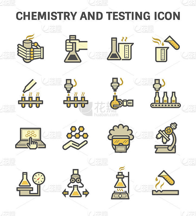 化学矢量图标