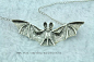 steampunk antique silver bat jewelry vampire necklace vintage men gift boy charm for him : Material: Brass and chain length 60cm    I will sent your parcel to you in 1-3 business days when you complete the order :)  If youd like a