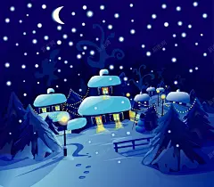 雪景矢量图高清素材 房子 免费下载 页面网页 平面电商 创意素材