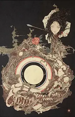 令人不安的精致美丽与野蛮暗黑 | 日本平成浮世绘大师山本タカト（Takato Yamamoto）