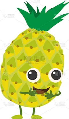 菠萝,漫画,计算机图标,分离着色,白色,鸡尾酒,黄色,有机食品,自然,清新