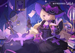 【魔女之夜】插画模版动态壁纸展示模版出商使可商用接稿VUP虚拟主播舰长礼物_哔哩哔哩_bilibili