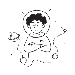 可爱小人 简约 黑白线条小人插画 一笔画 潮流插画人物 动作 开心 生气 占位符 图标 贴纸 免扣 2D 卡通 插画 手绘 png 免抠 素材137