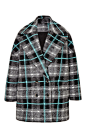 Felted-Wool Plaid Coat by Msgm Now Available on Moda Operandi