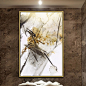 北欧现代简约抽象装饰画巨幅玄关壁画酒店客厅走廊三联画有框挂画-淘宝网