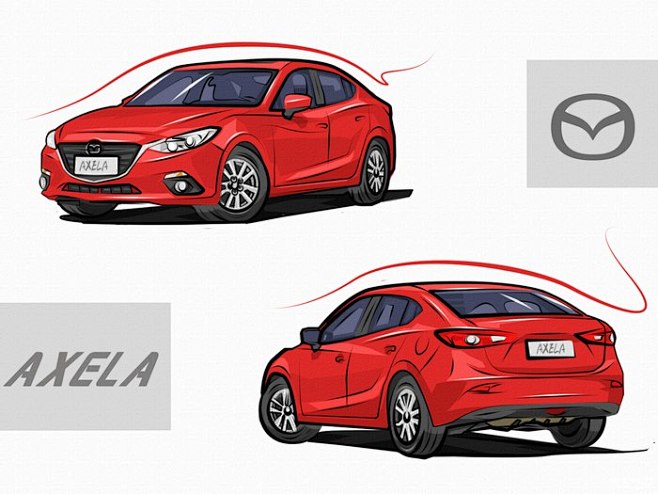 【图】汽车插画——俺那些年追过的车_汽车...