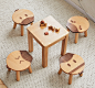 维莎全实木小凳子现代创意卡通矮凳北欧简约家用儿童木凳客厅板凳-tmall.com天猫