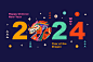 2024 dragon 2024 calendar design design happy chinese new year new year card symbol 2024 symbol 2024design ILLUSTRATION 