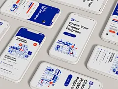 40款极简扁平手机app网页内容概念展示插画图片国外设计素材下载_颜格视觉