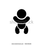 Baby icon simple flat style vector illustration. Baby sign.