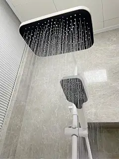 摩美钢琴按键数显恒温淋浴花洒套装枪灰色家用增压淋雨浴室沐浴器