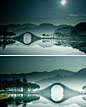 【台湾月亮桥】台北的大湖公园内，圆润美丽的石拱桥在氤氲的雾气中，俨然一幅绝美的水墨画。
