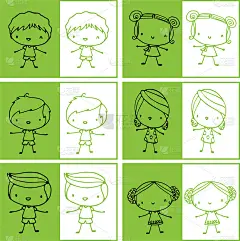 矢量卡通儿童儿童设置边框背景框卡