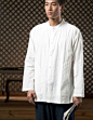 慈缘棉麻布衣---居士/禅修 设计师原创纯棉中式 男装上衣YXS08