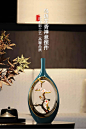 新中式珐琅彩花瓶客厅高档大气轻奢摆件茶几玄关柜子家居装饰品-tmall.com天猫