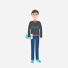 学生高清素材 毛衣 男生 眼镜 高中生 免抠png 设计图片 免费下载