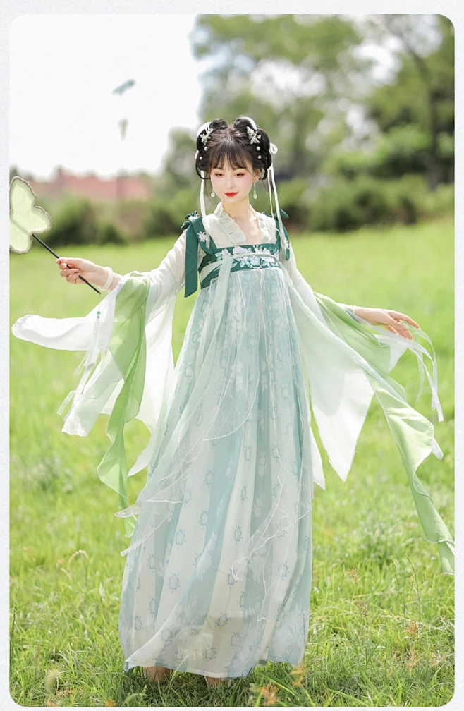 半夏原创汉服女改良日常汉元素连衣裙春夏款仙气唐制齐胸襦裙古装-淘宝网-花瓣网