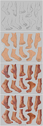 从线稿到上色，分享脚的绘制过程。