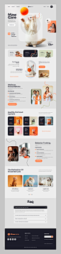 Mawcare - Cat care UI/UX Design, web design, landing :: Behance