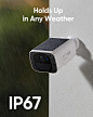 Amazon.com: eufy security S220 SoloCam, cámara de seguridad solar, cámara inalámbrica para exteriores, potencia continua, resolución 2K, inalámbrico, Wi-Fi de 2.4 GHz, sin tarifa mensual, compatible con HomeBase 3 : Ropa, Zapatos y Joyería