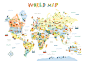children's illustration illustrated map kid's book map illustration travel illustration World Map