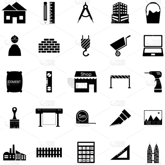 建筑,图标集,矢量,房屋,蓝图,图像,建筑师,插画,建筑业,测量