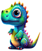 Baby colorful dinosaurus 04
