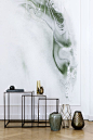 Decoration arranged in front of wallpainting Found at: broste-copenhagen.com: 