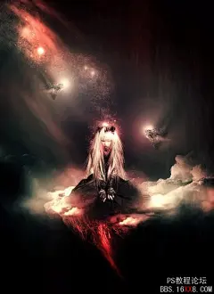 PS教程:合成异度空间里的神秘小魔女_照片合成_photoshop教程