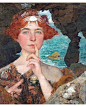 #开卷有益# （1854）法国画家埃德加·马克森斯（Edgar Maxence ，1871-1954) 象征主义画家，是德朗（Elie Delaunay，1828-1891）和古斯塔夫·摩罗（Gustave Moreau，1826-1898）的学生。作品中注入某些古典文学的特点和怀旧的隐喻，再吸收点中世纪传奇题材，显示了当时的象征派的特征。 ​​​​