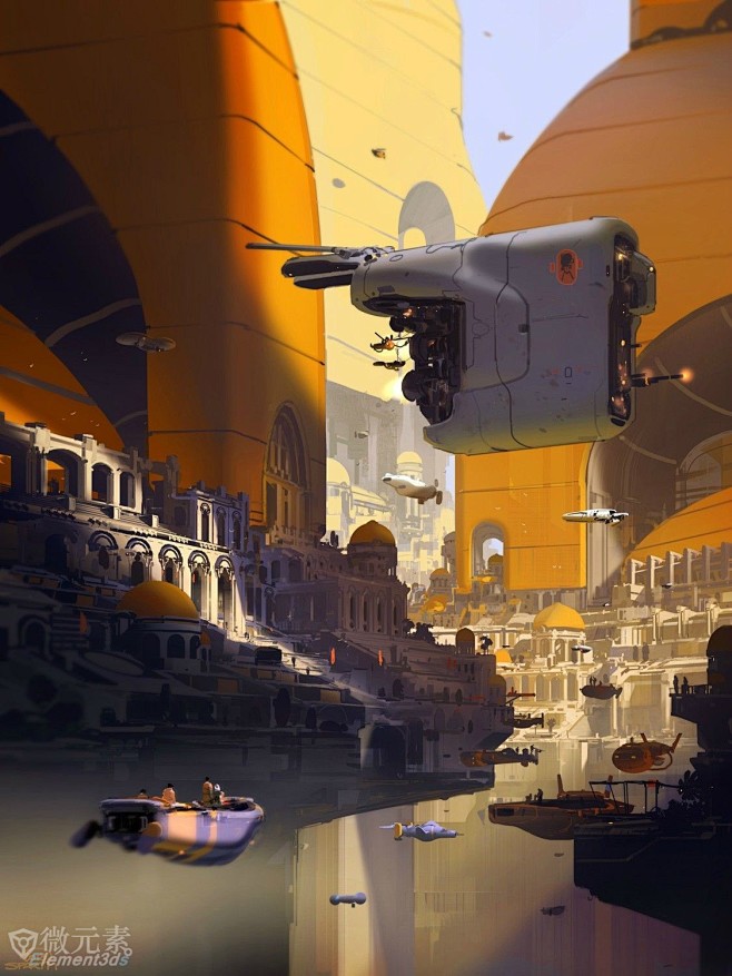 【机械设计】场景概括 插画合集 【50张...