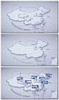 简约白色可视化中国地图