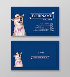 宠物名片宠物美容师店长宠物医院名片