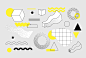 树叶孟菲斯海报点线面创意3D立体几何图形矢量AI设计素材 (3)