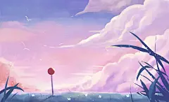 风景插画 云彩练习 桌面壁纸