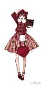 #Lolita# 终于想起把目前画过所有的小裙子们打包发P站了~O网页链接 