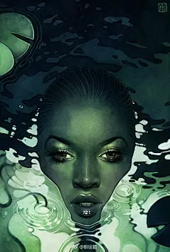 唯美人物肖像插画梦幻插画, ​来自美国插画师escume ​​​​