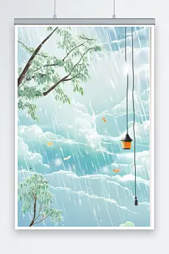 雨景风景数字艺术图片-众图网