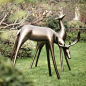 玻璃钢梅花鹿雕塑户外园林几何动物抽象鹿摆件麋鹿小区装饰工艺品-tmall.com天猫