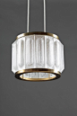 Swedish Pendant in Glass and Brass 6