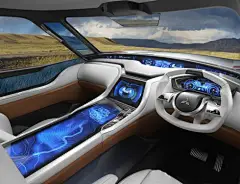 有未来的味道，充满科技感的未来汽车内饰设计图片,汽车内饰设计图片